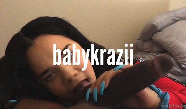 Sensual Baby Krazi Gives a Playful Blowjob
