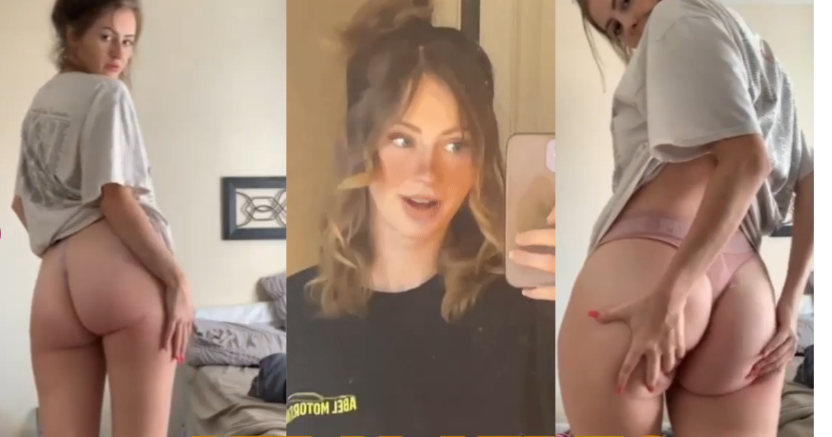 Girl Displays Her Big Booty Trying on Underwear