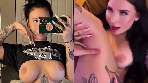 Seductive Brunette Tattooed Beauty Enjoys Passionate Encounter