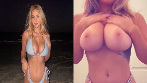 Sensual beauty with large bouncing assets