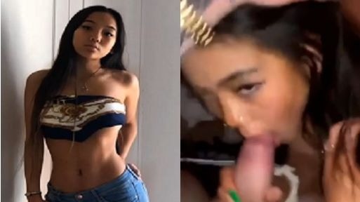 Asian Brunette Gives Blowjob in Leaked Snapchat Video