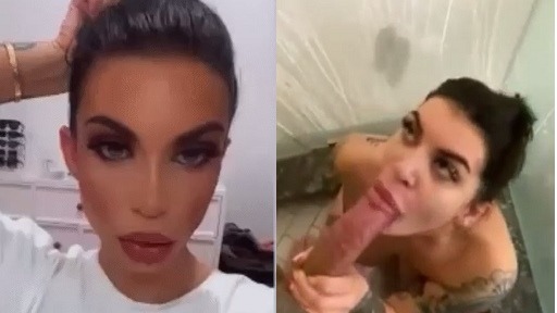 Tattooed MILF leaks steamy shower sex tape